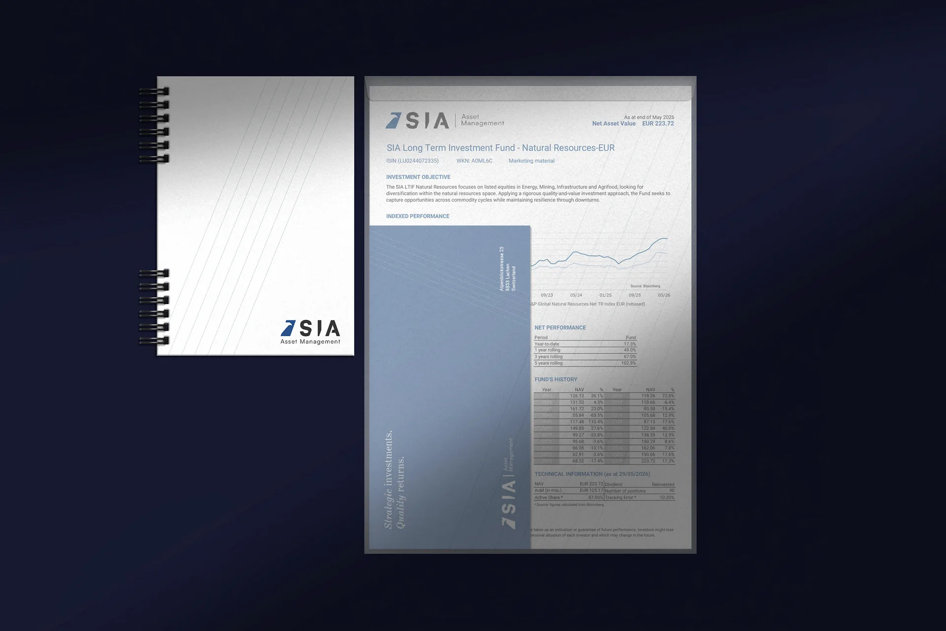 SIA Asset Management — brand stationary