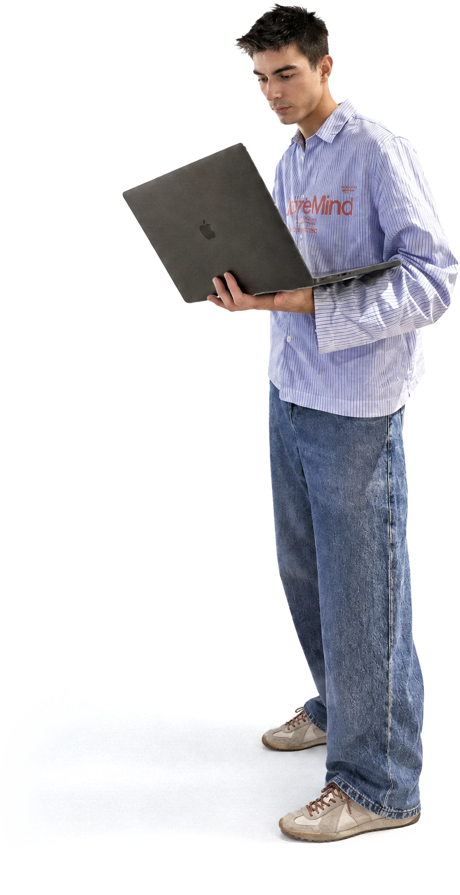 Gabriel Navacerrada, art director of Proteo Studio, with his laptop